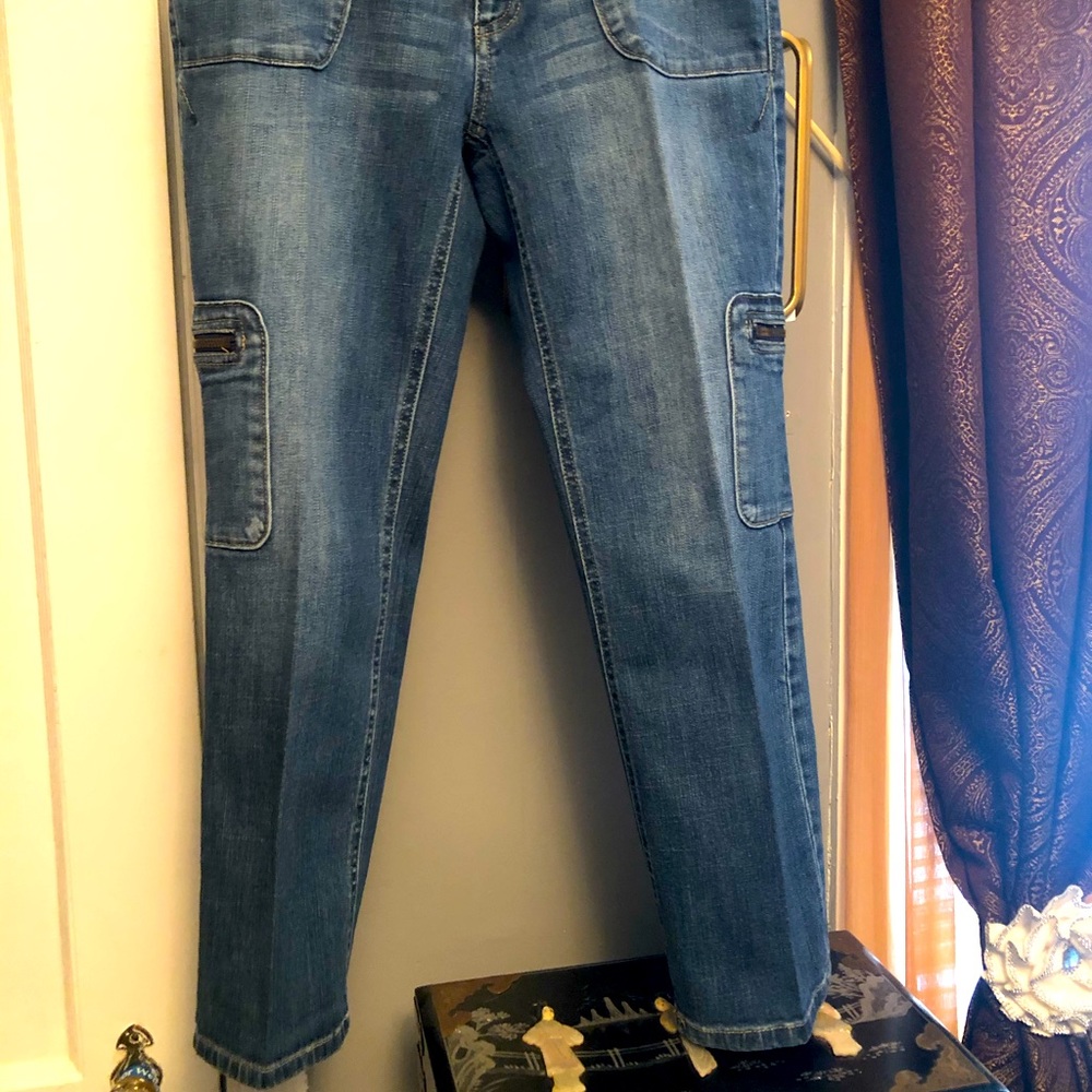 Denim Capri.Very Comfortable nice fit and relaxed.